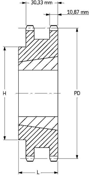 Звездочка PHS 12B-2TB35